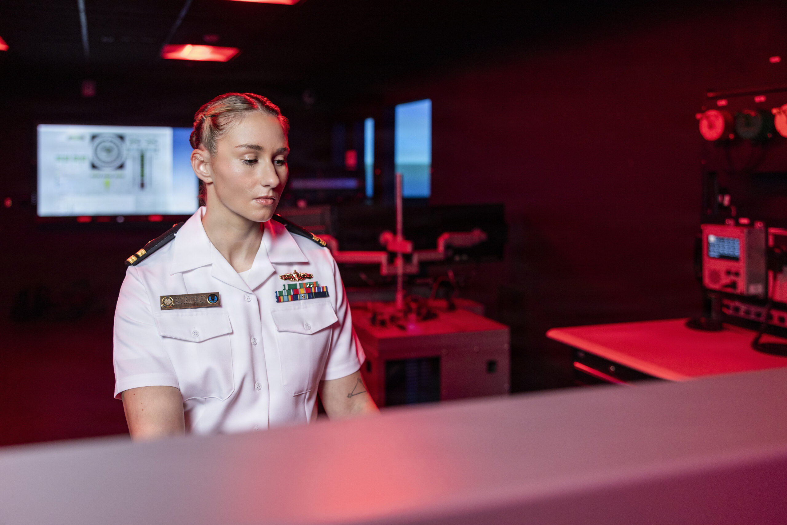A naval officer in dress uniform