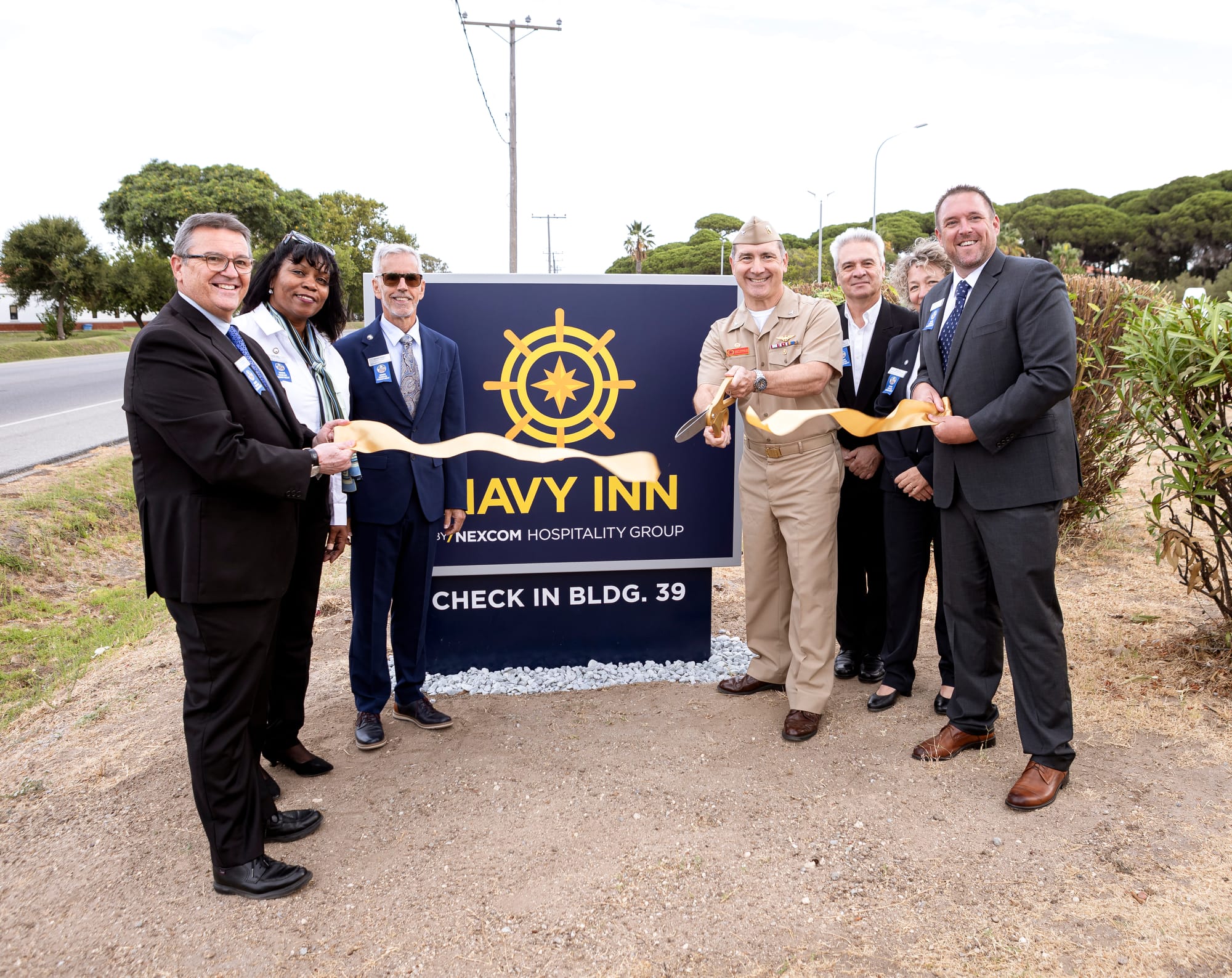 On-base Navy lodging office counter