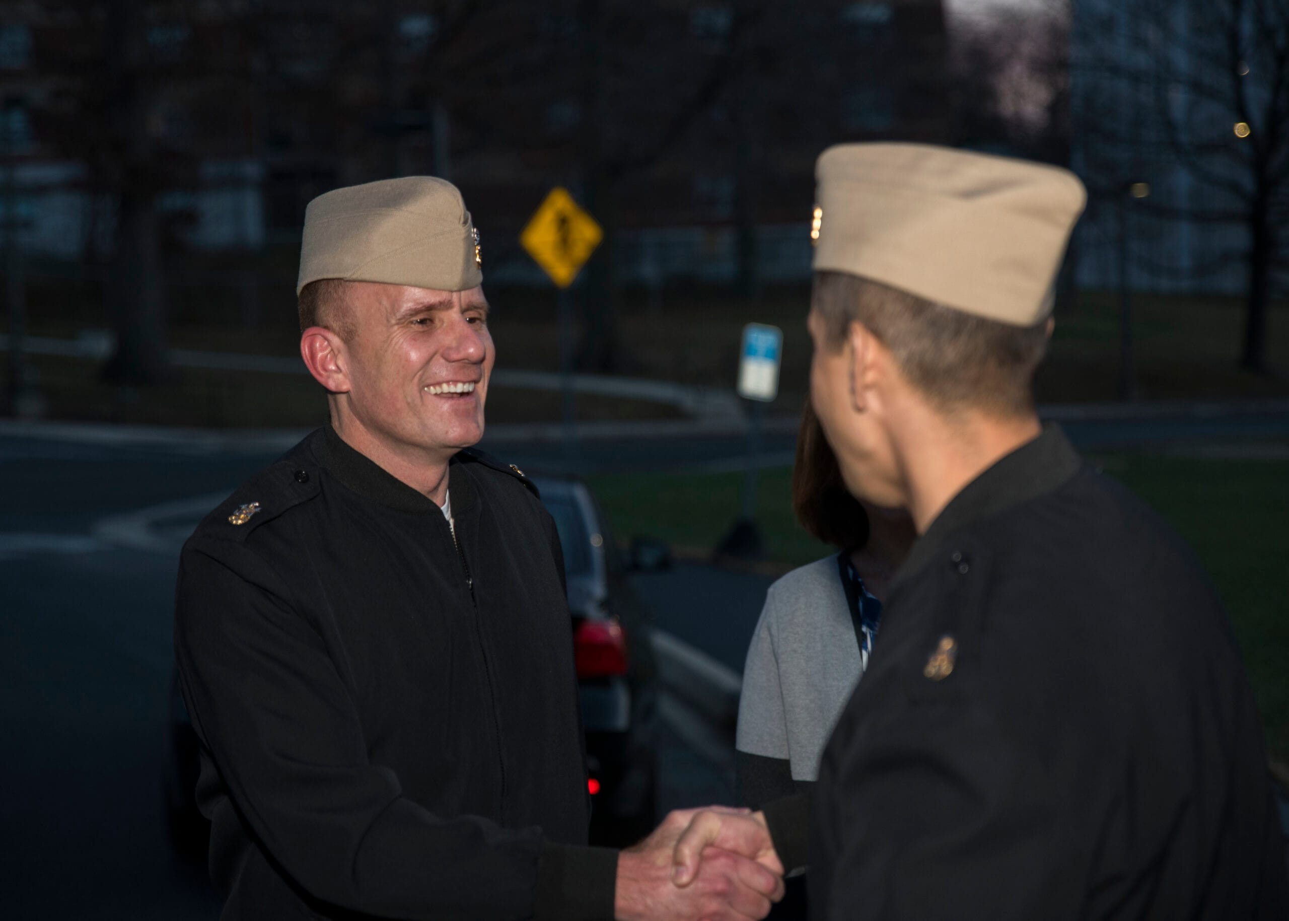 Service member at housing office