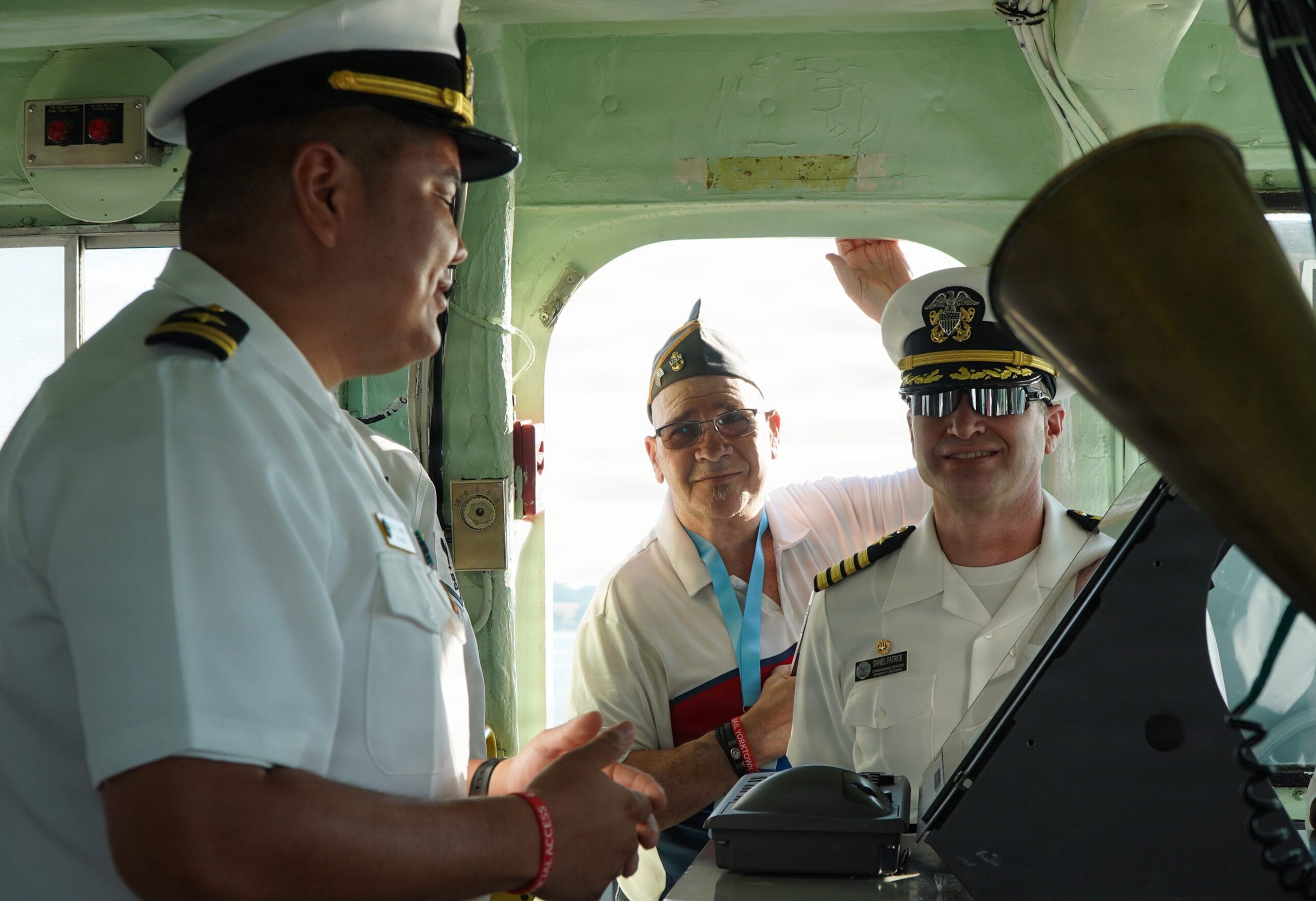 A Navy officer candidate studying in a classroom