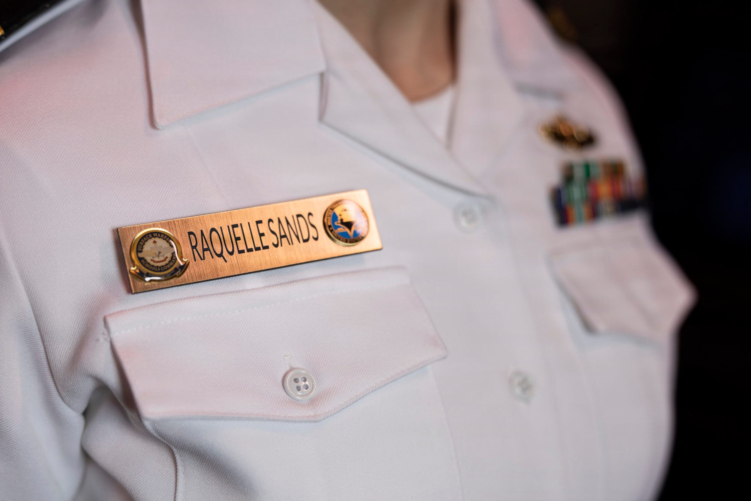 Navy officer in service uniform