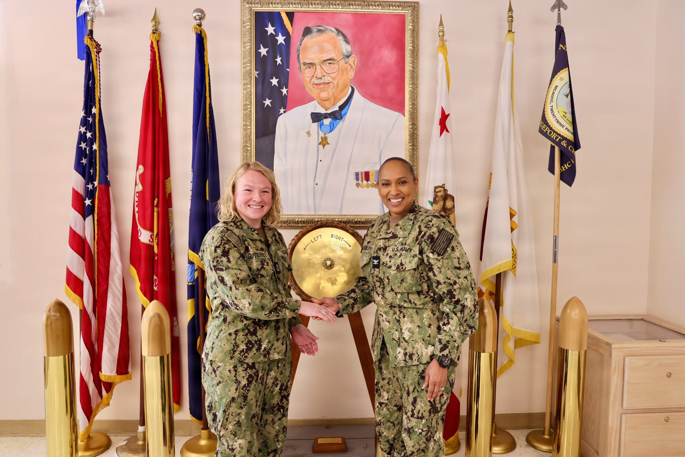 Navy officer in khaki uniform