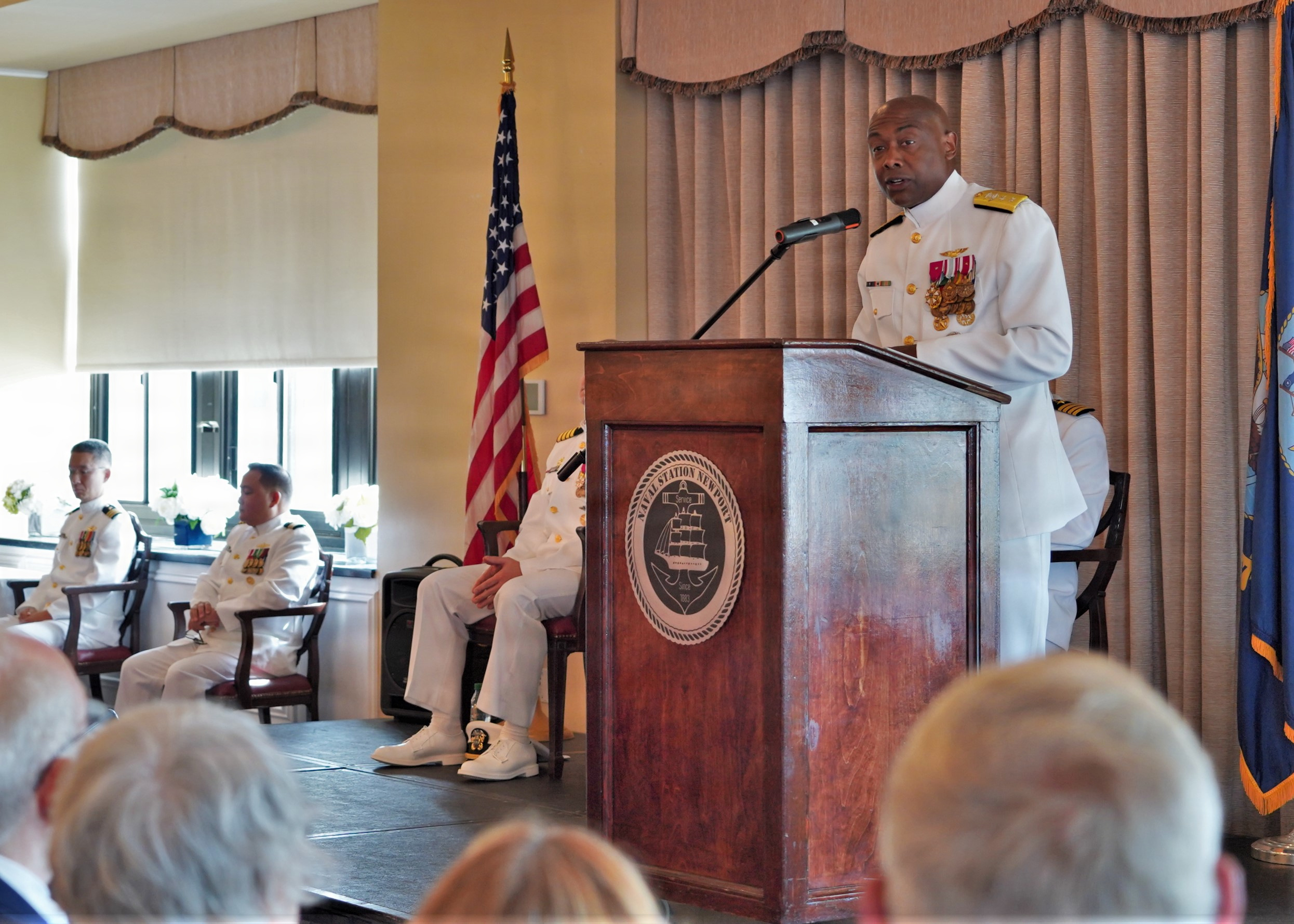 Naval Station Newport, home of Navy OCS, representing the Navy community