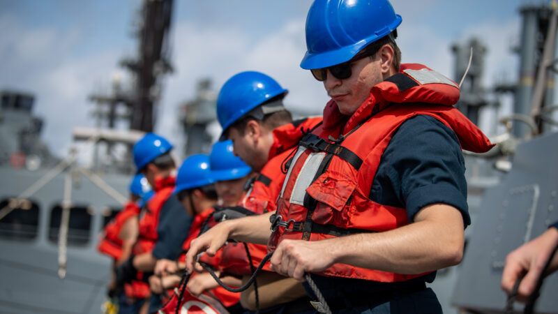 USS Gridley Underway Replenishment