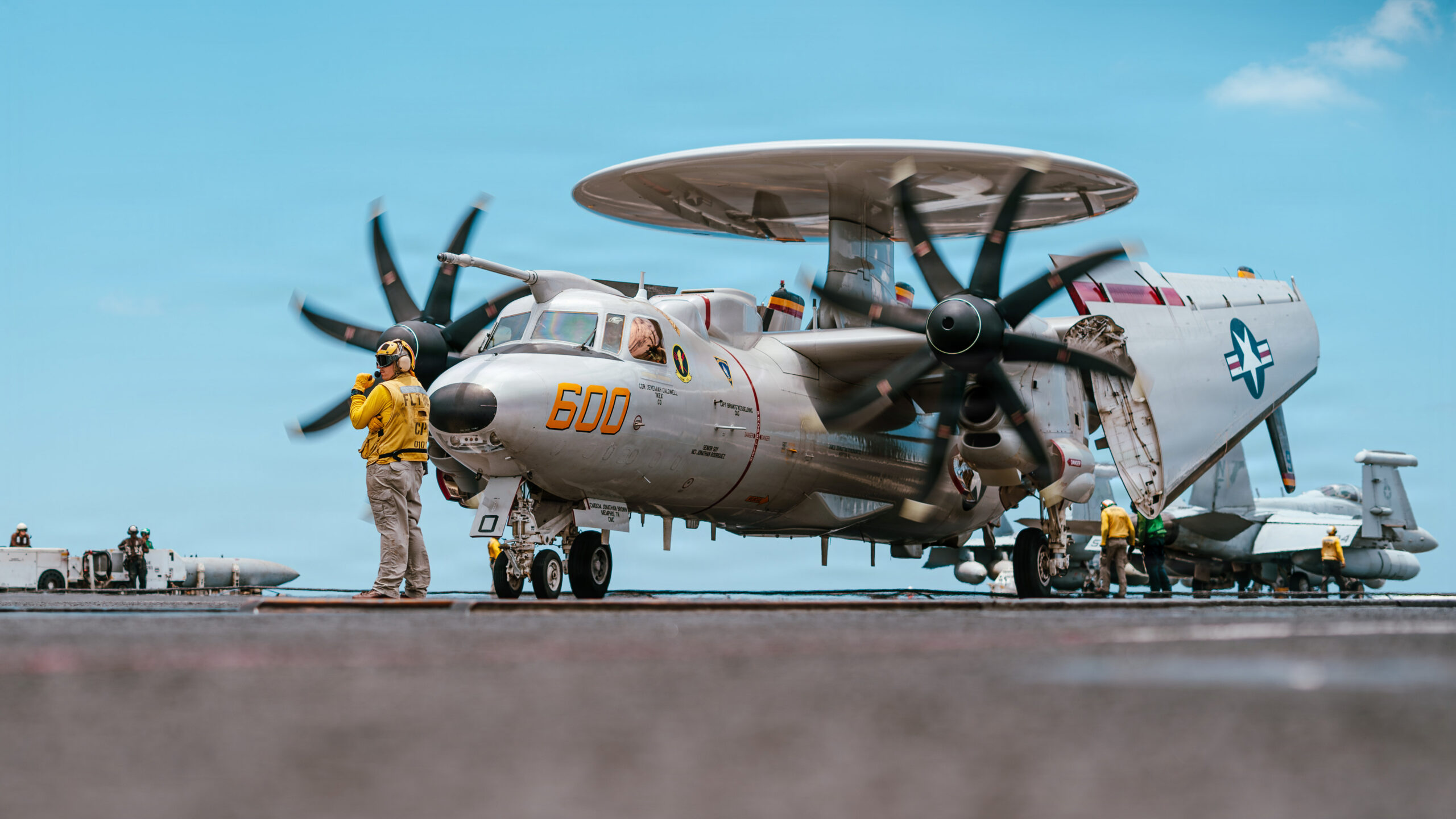 E-2 Hawkeye airborne early warning aircraft