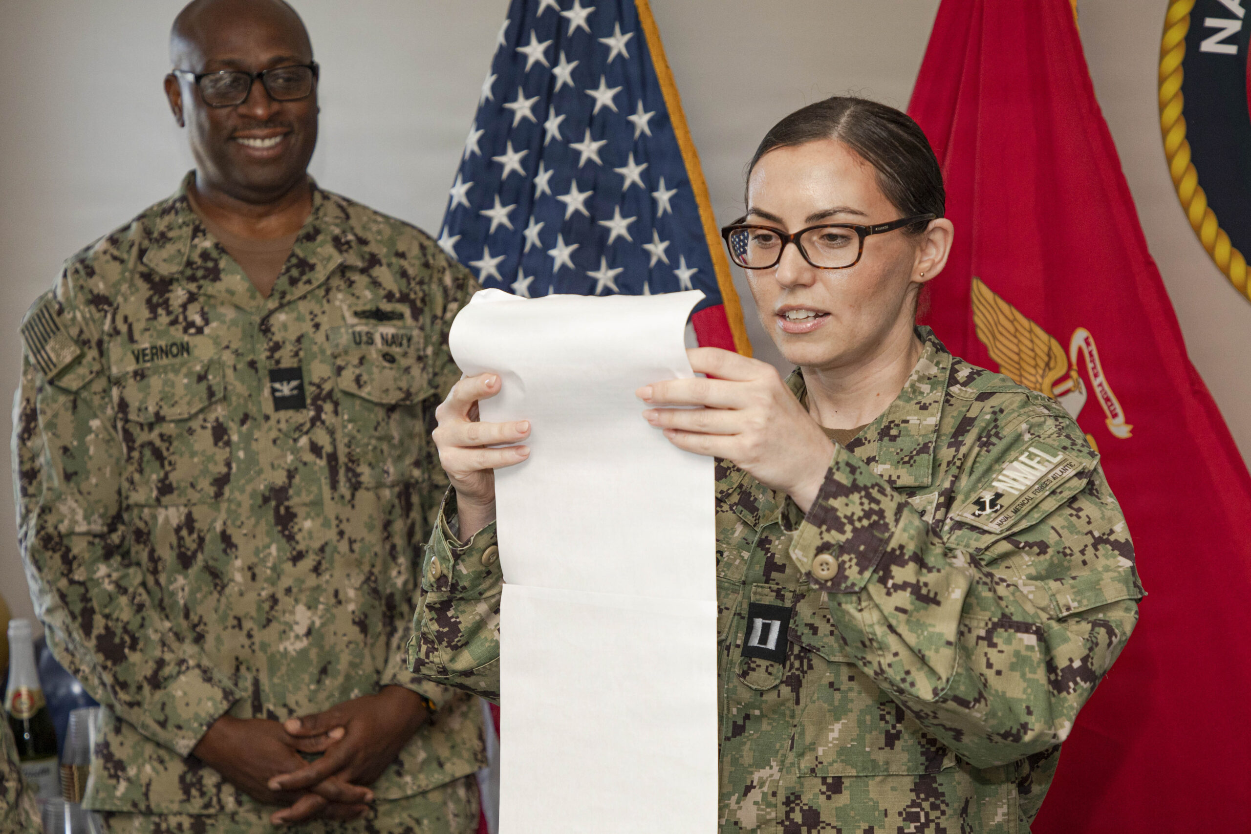 Navy medical officer in uniform