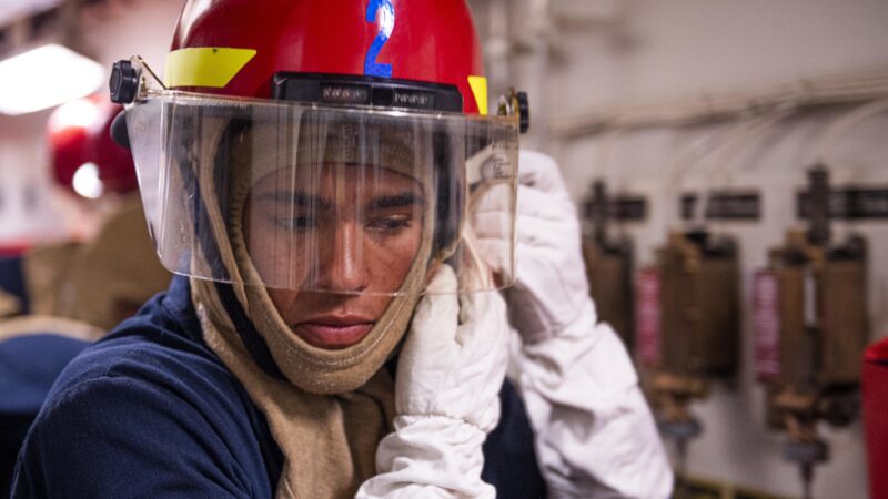USS Curtis Wilbur Damage Control Training