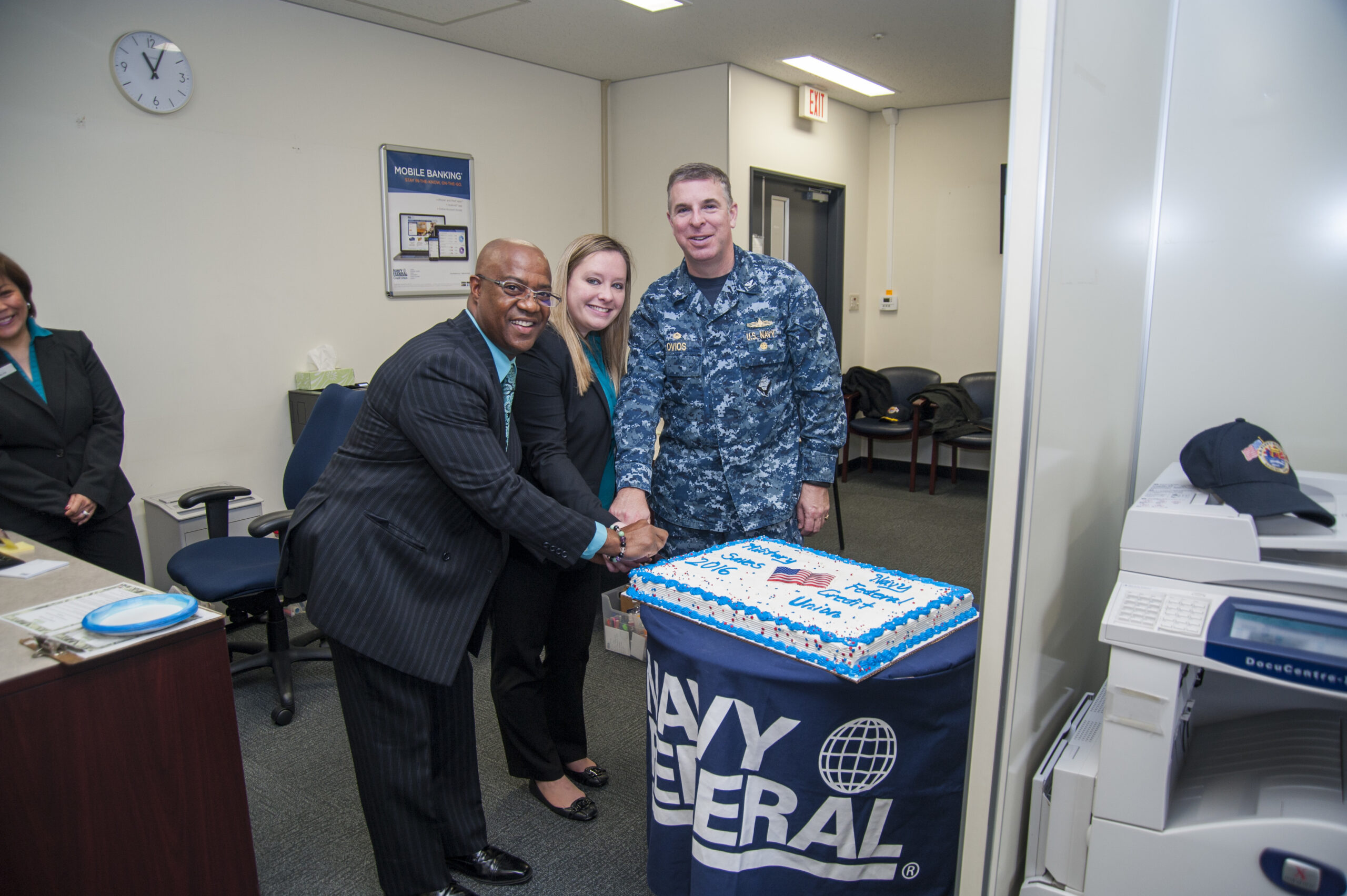 A Navy Federal branch office, where you can report fraud in person