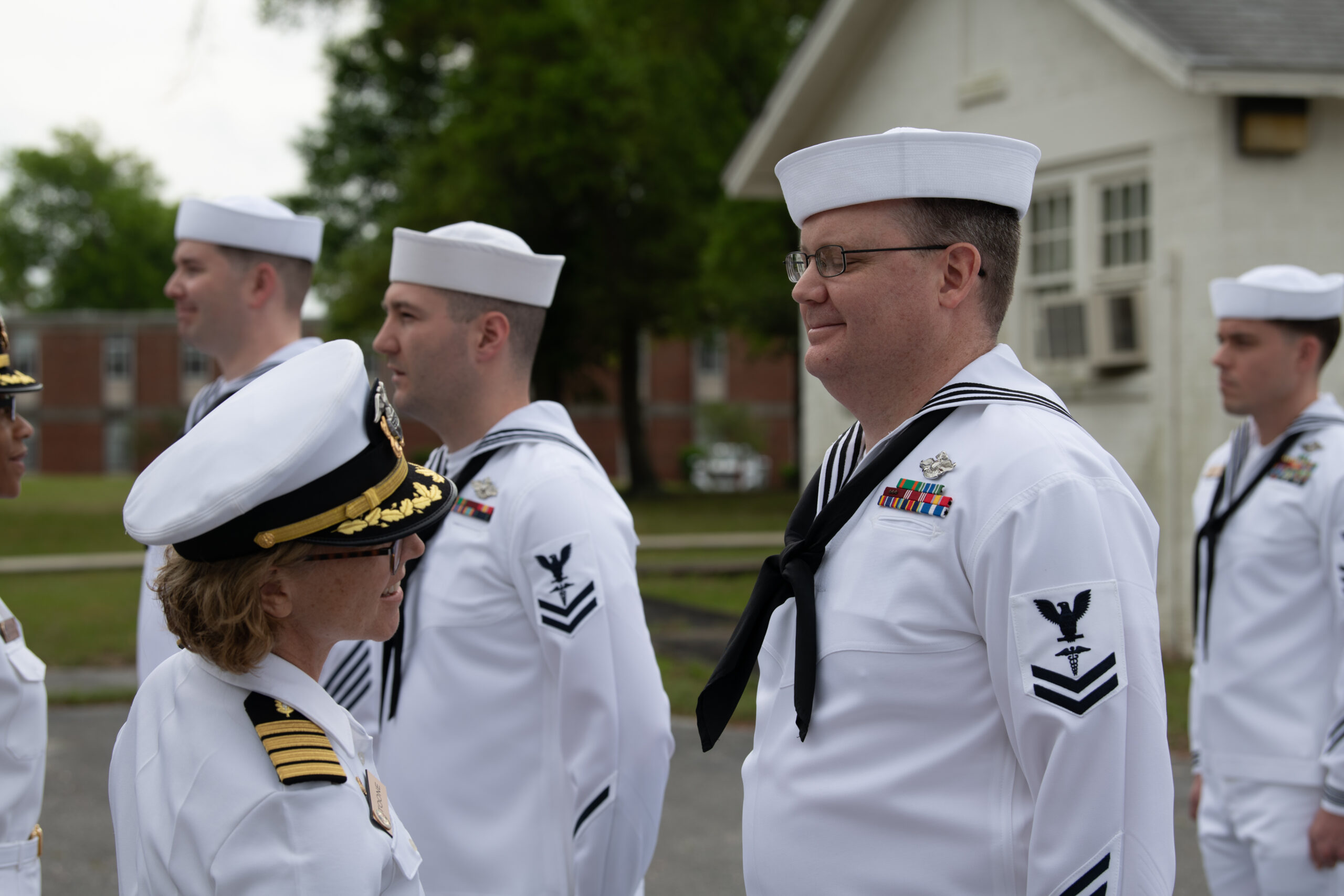 NMOTC conducts dress white uniform inspection