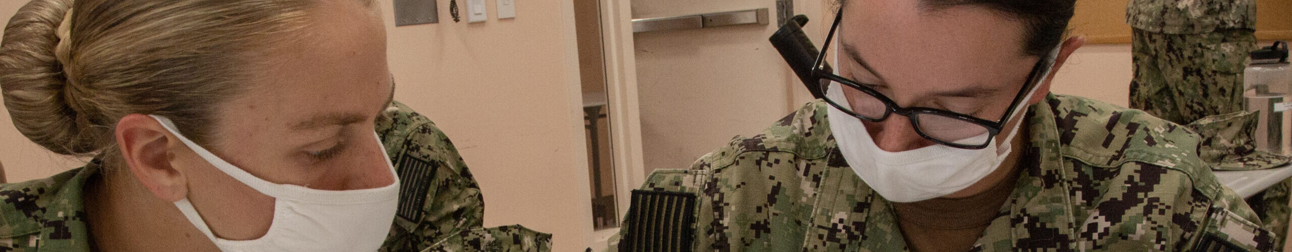 Officer Candidate School (OCS) class 17-21 students identify a visual navigation aid at Officer Training Command Newport (OTCN), Rhode Island