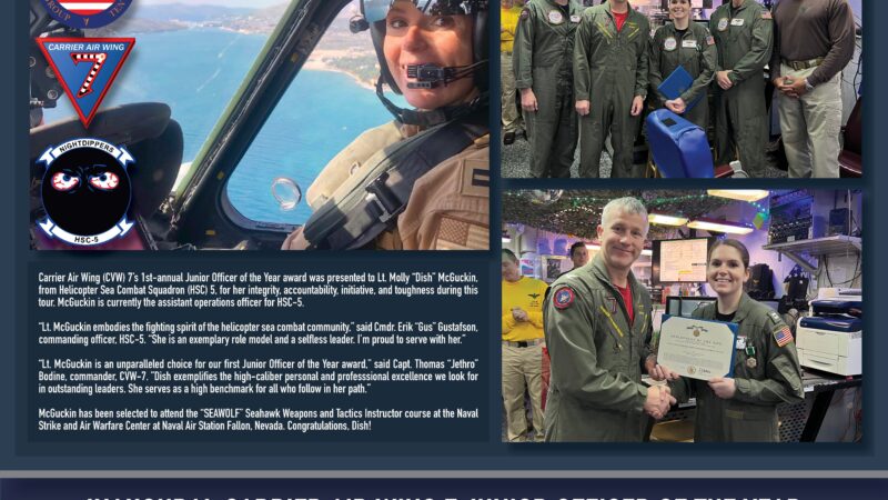 Carrier Air Wing (CVW) 7 Recognizes Its First Junior Officer of the Year