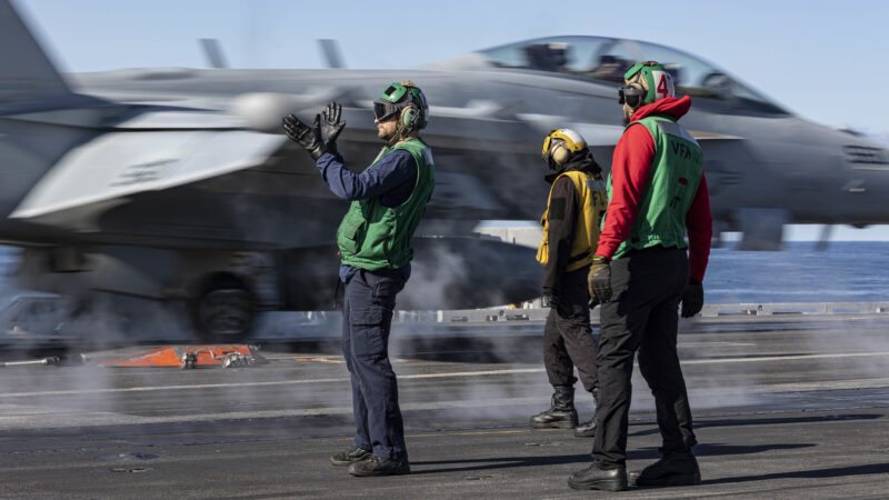 Abraham Lincoln conducts flight operations
