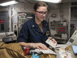 U.S. Navy Sailor Inventories Medical Bag